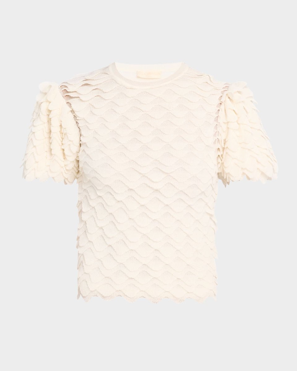 Ophelia Scalloped Ruffle Top